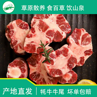 【溜达羊】青海牦牛尾巴4斤 新鲜牛尾巴现杀牛肉牛骨架整只切割