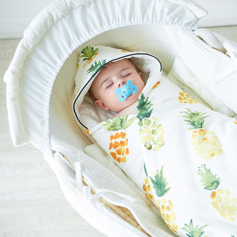 muslintree春秋新生儿纯棉抱被初生婴儿外出包被宝宝包巾加厚被子