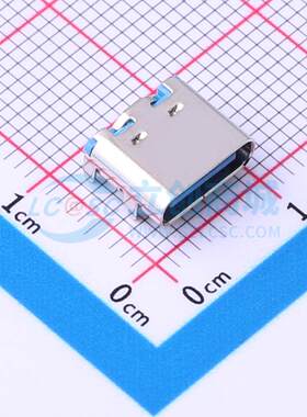 USB3.1母座 Type-C16P蓝色插座 TYPEC-304A-ACP16L SMD XUNPU讯普