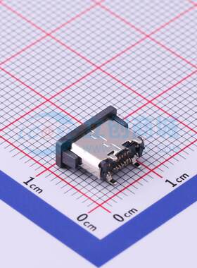 TYPEC-303-ACP16 USB3.1连接器 立式SMD Type-C 16P 母座 H6.4