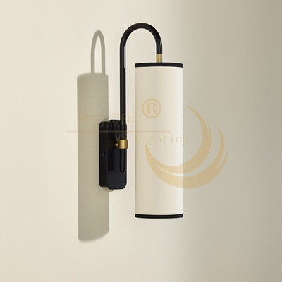 伟时定制新中式禅意简约布艺壁灯