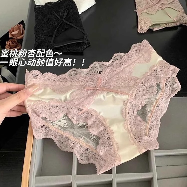 欧若风~法式纯欲风少女内裤新款低腰性感蕾丝透气纯棉档三角裤女