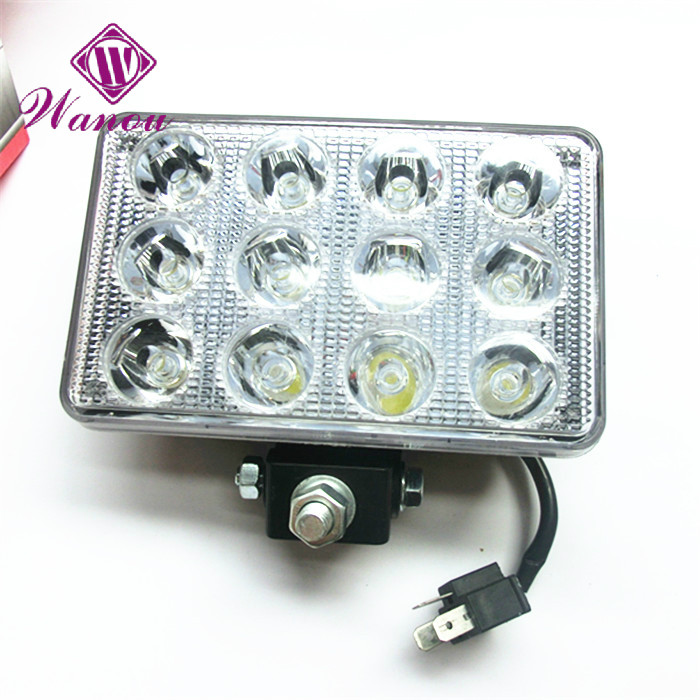 货车12V24V车顶灯越野车灯五寸LED方灯边灯LED射灯拖拉机工程车