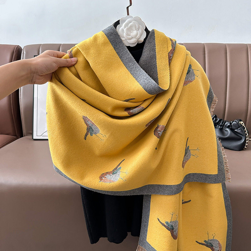 韩版围巾女士仿羊绒2024小鸟空调披肩外搭加厚保暖围脖感,服饰配件/皮带/帽子/围巾,围巾/丝巾/披肩,淘宝优惠券,粉丝福利购,淘宝优惠卷