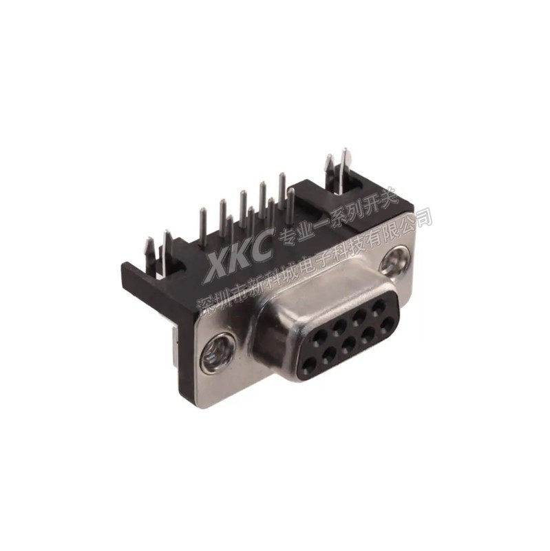 HARTING连接器09681535612 9针公头地铁弯式冲压针接地卡 DB9RA-F