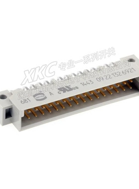 德国原装进口HARTING欧式插座弯针公头两排32P2.54MM 09221326921