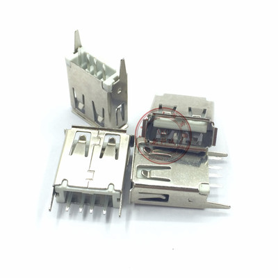 13.7 直脚立式 USB插座 USB-A母 AF180度 USB母座 A型13.7mm