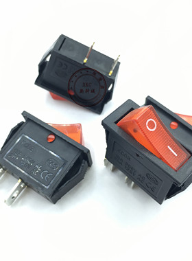 船型开关 KCD3 长30 宽14MM 红色无灯 3脚2档 16A/250V 20A125V