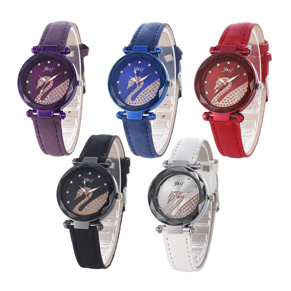 2019新款天鹅便宜石英手表韩版流行休闲简约网红彩色学生女式礼品