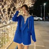 现货主推洋气连帽西装外套女轻奢休闲西服春秋8268P100控158，女装西装，艾青服饰