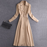 大货已出两穿连衣裙可当风衣西装领外套长裙48798P125控178，女装连衣裙，艾青服饰