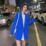 现货主推洋气连帽西装外套女轻奢休闲西服春秋8268P100控158，女装西装，艾青服饰