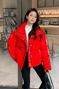 现货 90绒亮面免洗羽绒服女短款时尚洋气外套 22815P260控398图片