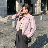 2026新款现货韩版双领皮衣外套1535208P150K248，女装皮衣，艾青服饰