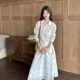 新款7天出立体刺绣彩色波点衬衫半裙两件套1535222P185K298，女装套装/套裙，艾青服饰