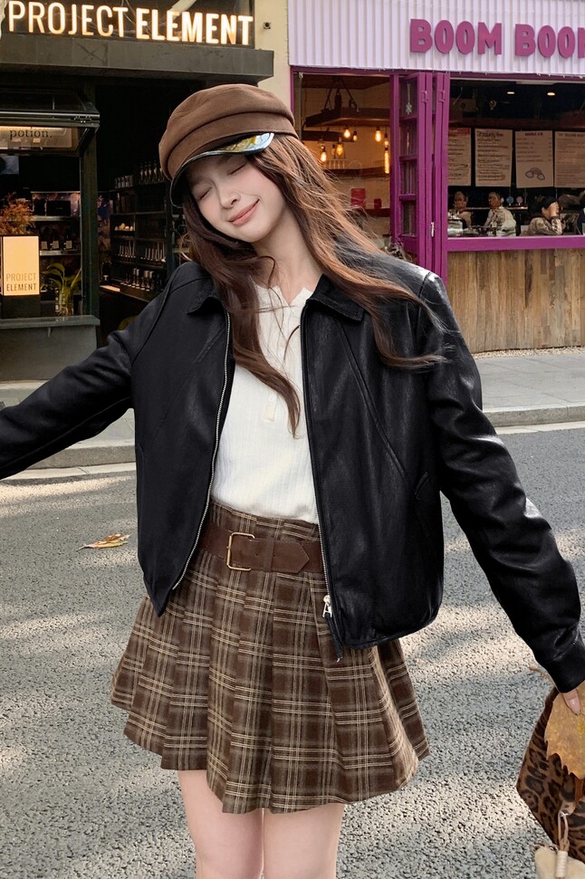 现货加棉PU皮外套加绒保暖棉服潮1536653P155K228,女装皮衣,艾青服饰
