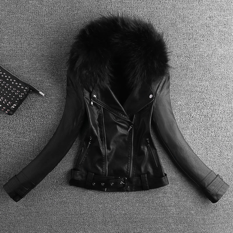 现货加绒小皮衣女短款机车PU皮夹克女士外套290117P110毛P145,女装皮衣,艾青服饰