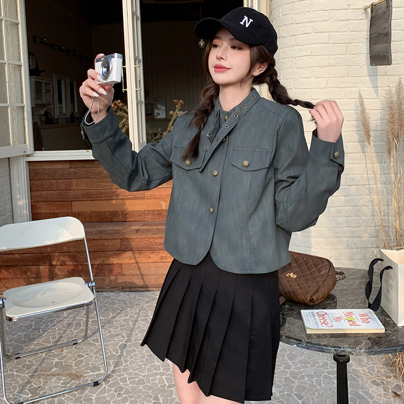 现货春秋pu皮衣夹克机车风外套2406P135控198,女装皮衣,艾青服饰