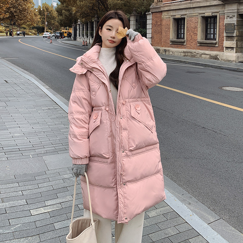 韩版学院风减龄连帽羽绒服女2025冬季新款加厚显瘦保暖白鸭绒外套,女装羽绒服,艾青服饰