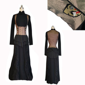 很小量 此岸歌声 不含内搭 铜色虎头绣显胸大精巧小马夹 原创