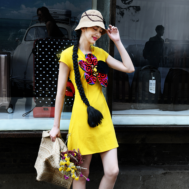 此岸歌声原创设计手工很小连衣裙