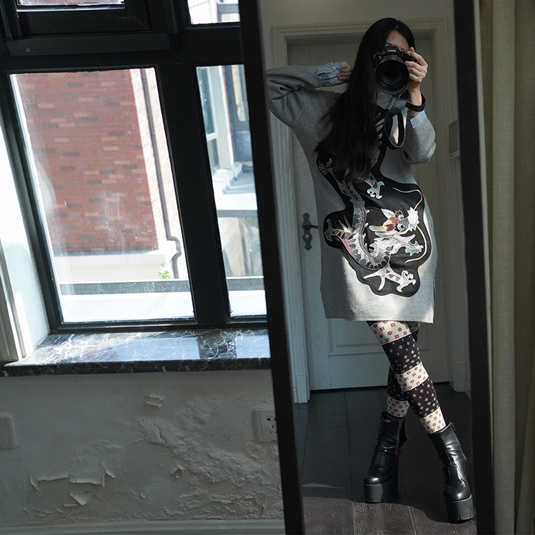 此岸歌声原创设计毛衣图书馆小量