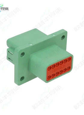 DT04-12PC-BL04[连接器REC, 12P, GRN, N, ENH KEY, FLANG]