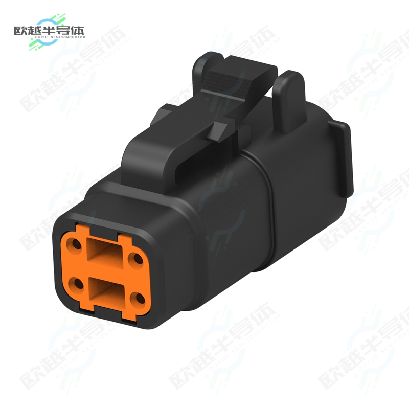 DTMH06-4SA[连接器PLG, 4P, BLK, N, HI TEMP, A]