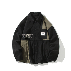 2026新款白底平铺港风潮流大码拼色夹克 男个性外套 6629 P68控98，男装夹克，电商A029A