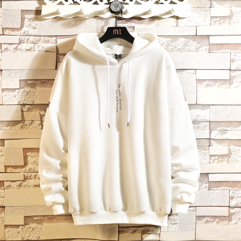 Hanging brick autumn and winter loose hooded coat student men's casual solid color sweater