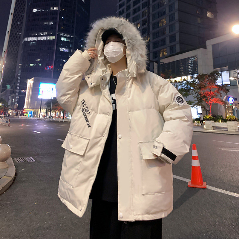 2024加厚宽松外套棉袄 冬款连帽棉服 潮男纯色大码棉衣 8806 P125图片