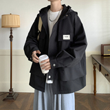 新款大码连帽百搭外套港风日系夹克潮牌高街痞帅男2862P65控98，男装夹克，电商A029A