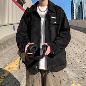 2026新款休闲外套茄克 日系潮男翻领夹克港风外景 888 P78控118图片