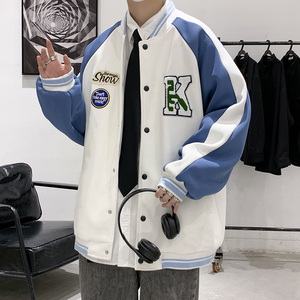 春秋港风宽松百搭棒球服 潮男大码休闲夹克外套 2259 P70控88图片