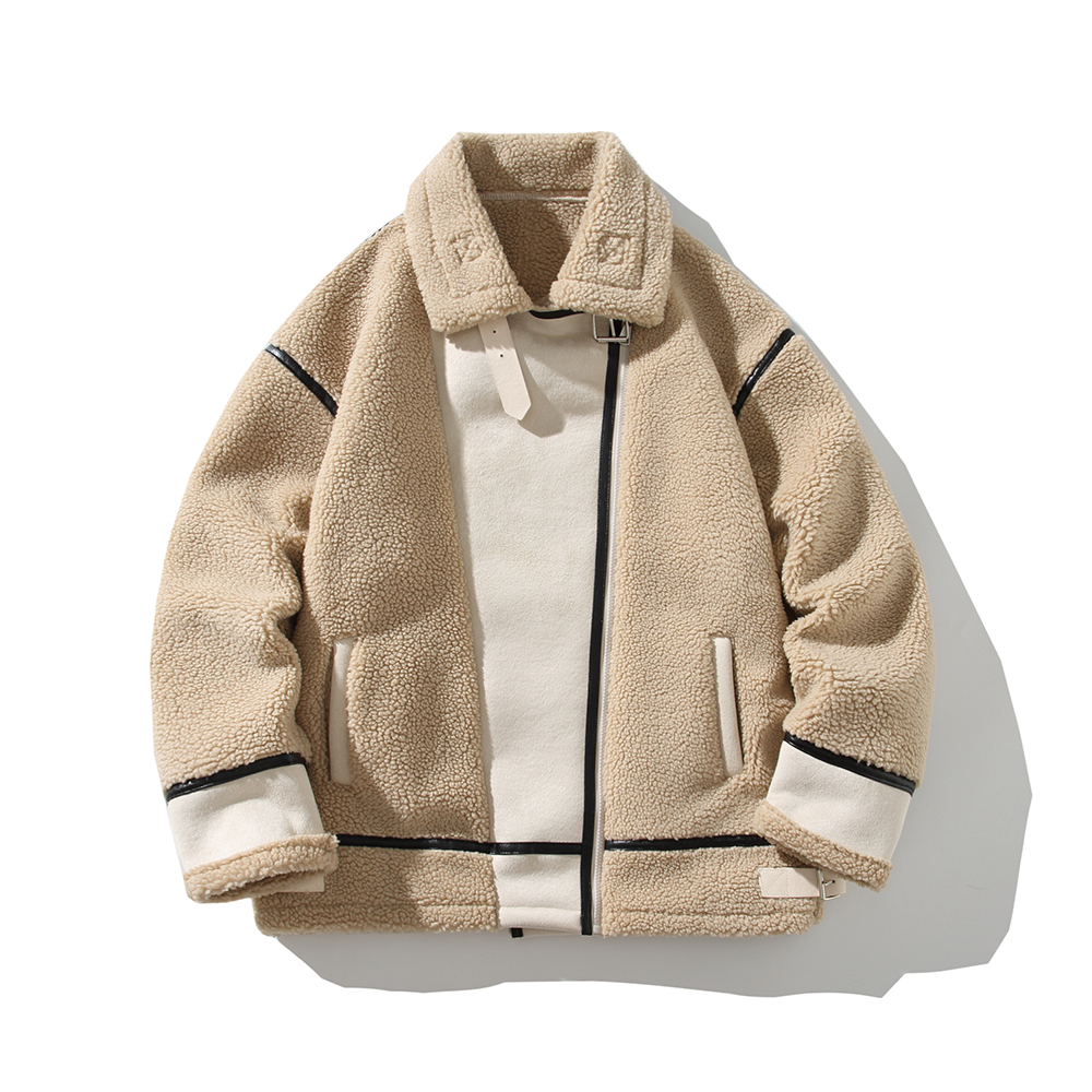 白底外套羊羔毛绒棉服潮男装加厚保暖棉衣6661P118控178，男装棉衣，电商A029A