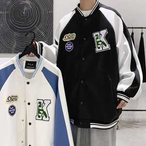 春秋港风宽松百搭棒球服 潮男大码休闲夹克外套 2259 P70控88图片