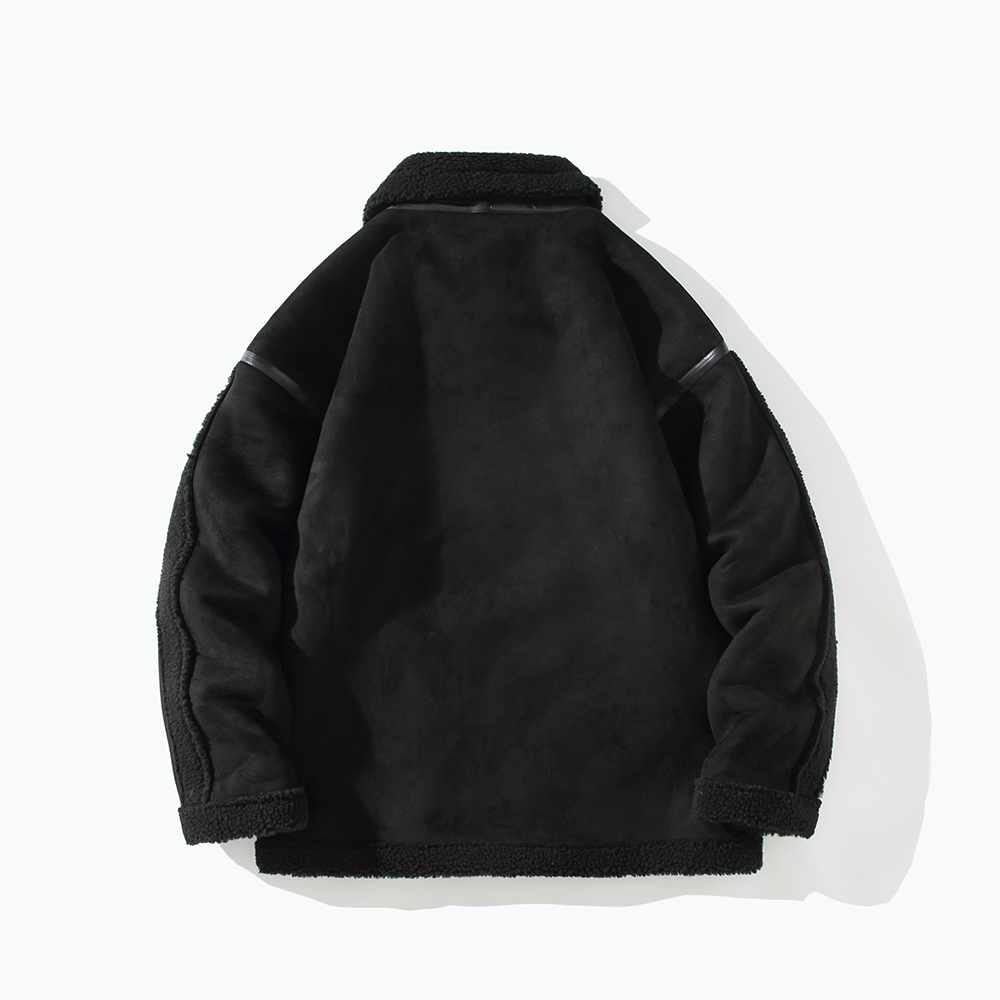 白底日系外套冬装羊羔毛棉服男士潮牌保暖棉衣2701P115控158，男装棉衣，电商A029A