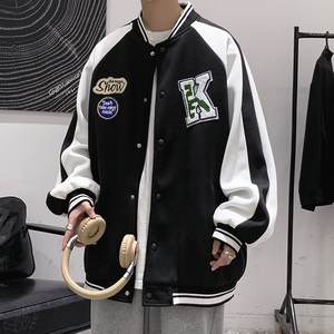 春秋港风宽松百搭棒球服 潮男大码休闲夹克外套 2259 P70控88图片