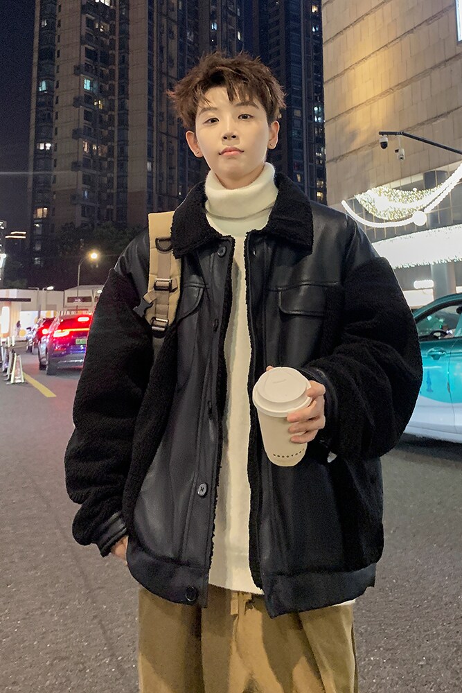 2025外景拼接加厚绒外套休闲保暖棉袄男宽松棉衣6681P118控168,男装棉衣,电商A029A