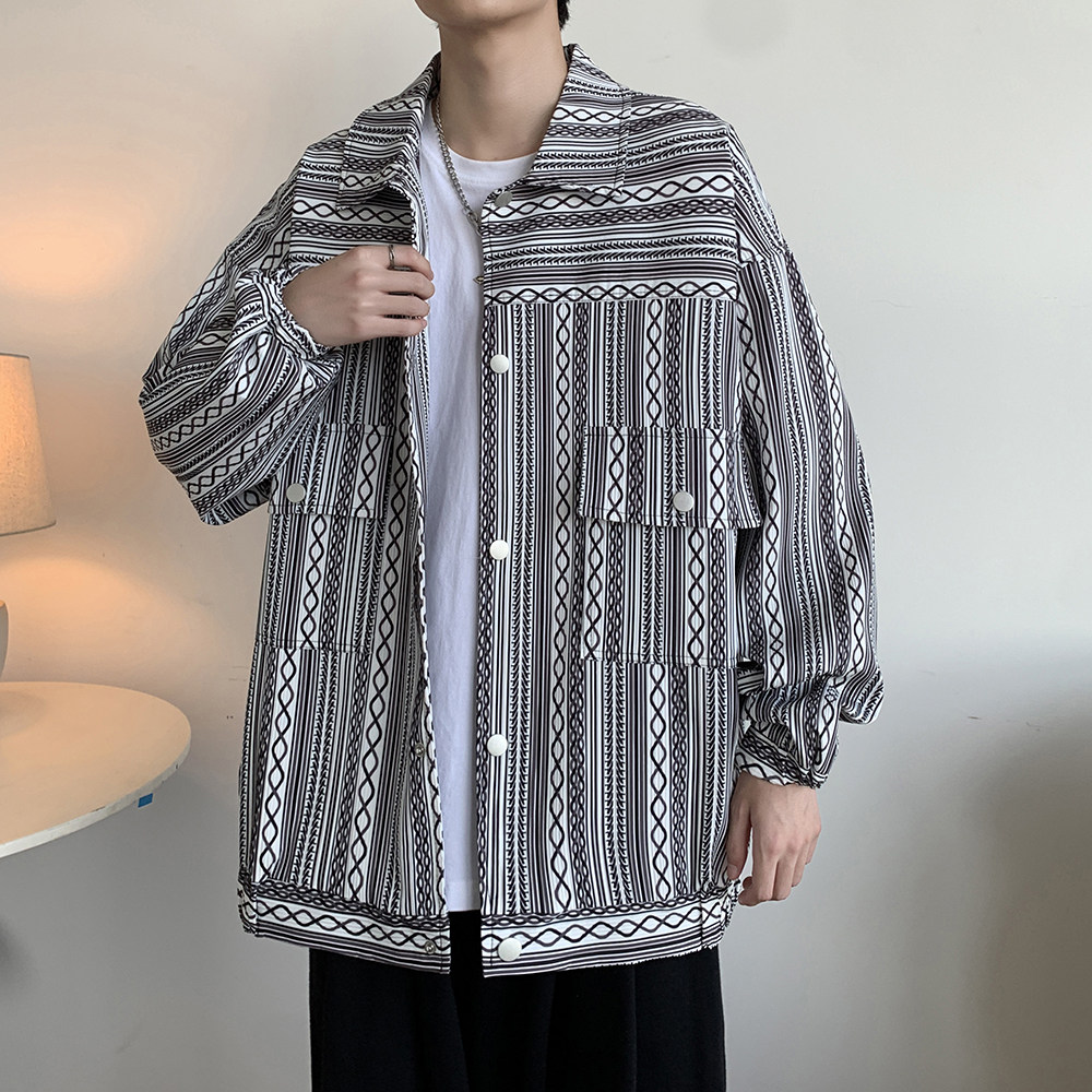 小香风大码个性外套日系港风青年男宽松夹克休闲2872P75控108,男装夹克,电商A029A