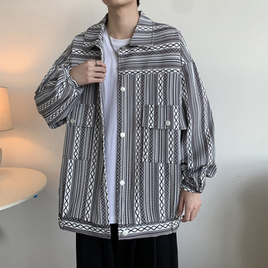 小香风大码 个性外套日系港风青年 男宽松夹克休闲 2872 P75控108图片