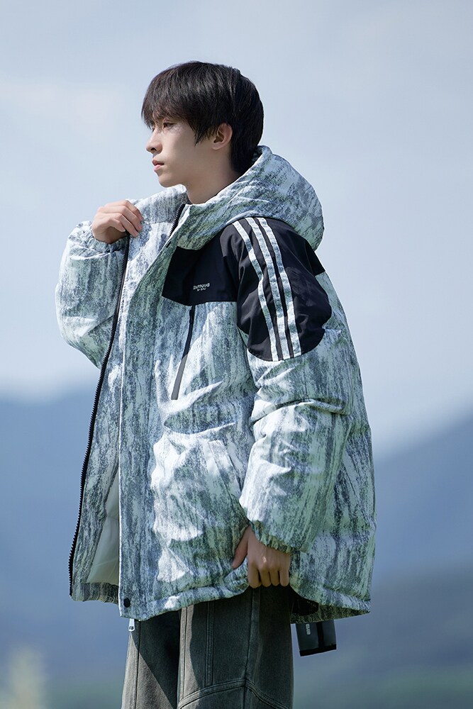 加厚外套棉袄冬款连帽流行棉服男拼色炸街棉衣6678P118控168,男装棉衣,电商A029A