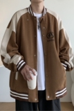 大码港风宽松休闲拼接棒球服夹克少年感百搭外套男2869P88控118，男装夹克，电商A029A