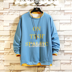 Autumn fashion men's sweater 2020 hanging tile student loose round collar Pullover bottoming shirt