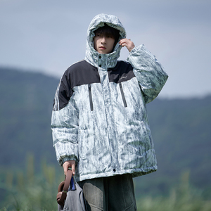 2025加厚外套棉袄 冬款连帽棉服 男纯色大码棉衣 6678 P118控168图片