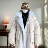 大码宽松港风日系棉服冬季羊羔毛外套男纯色棉衣2911P105控148，男装棉衣，电商A029A