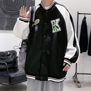 春秋港风宽松百搭棒球服 潮男大码休闲夹克外套 2259 P70控88图片