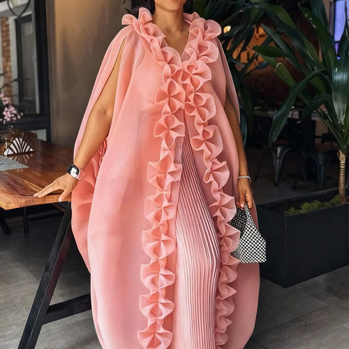 Fashion women's outerwear wide leg pants party two-piece set