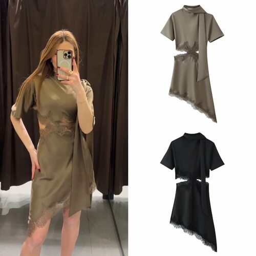 女装性感蕾丝拼接连衣裙Fashion Women's Sexy Lace Splice Dress