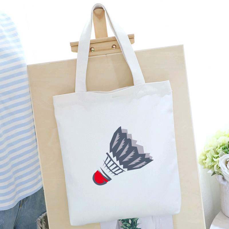 羽毛球帆布包手提单肩球拍袋运动补习书包拉链周边礼物上班通勤